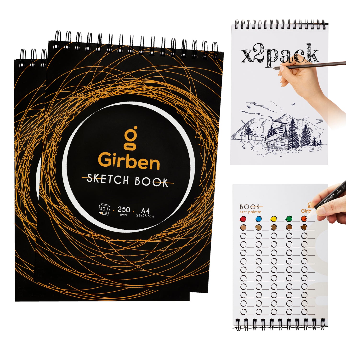 Sketchbook A4 x2 - 80 fogli 250gr/mq