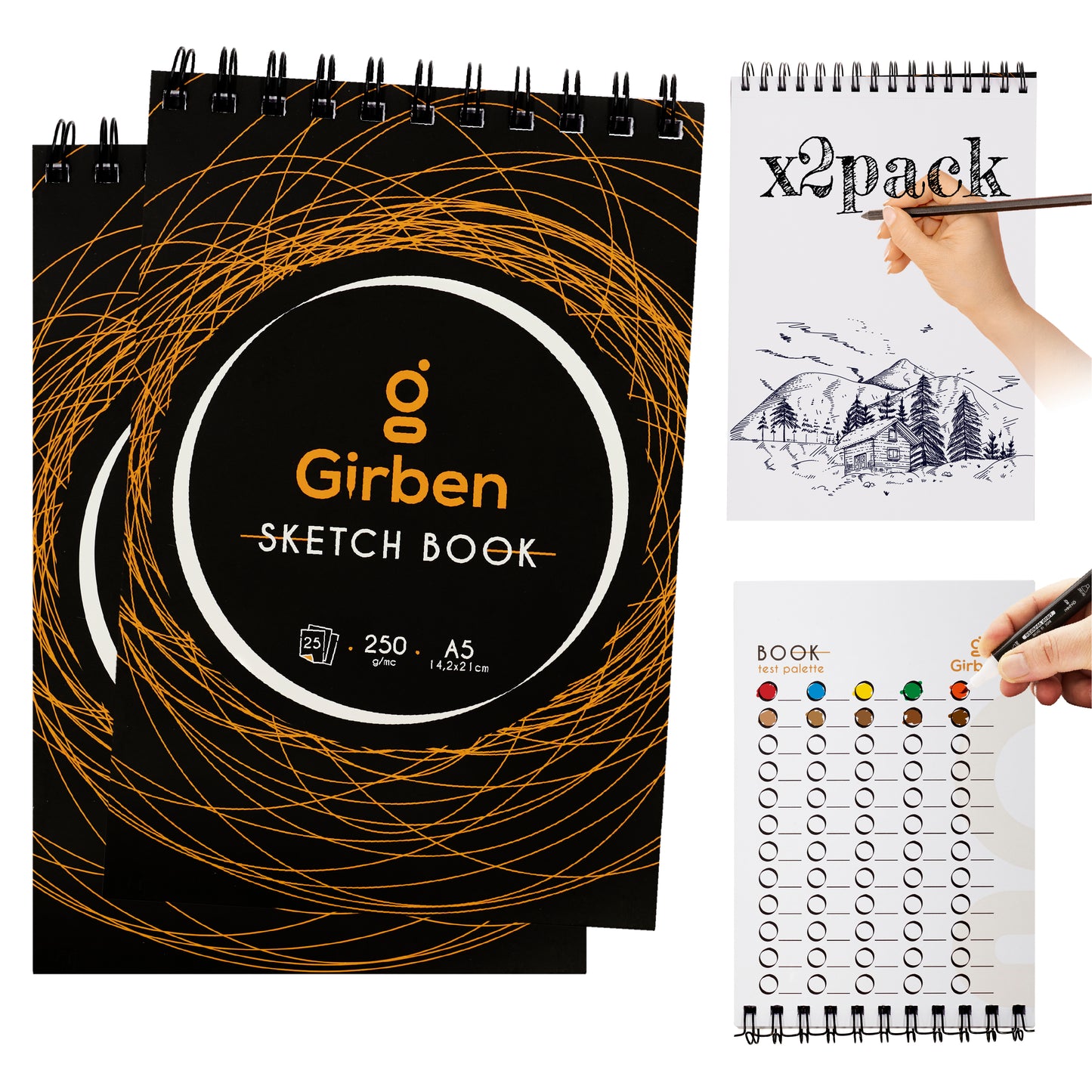 Sketchbook A5 x2 - 50 fogli 250gr