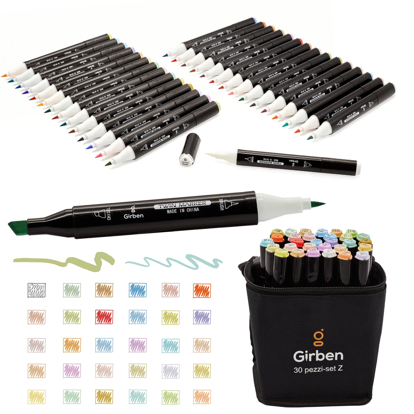 Markers Set A - 40 colori saturi