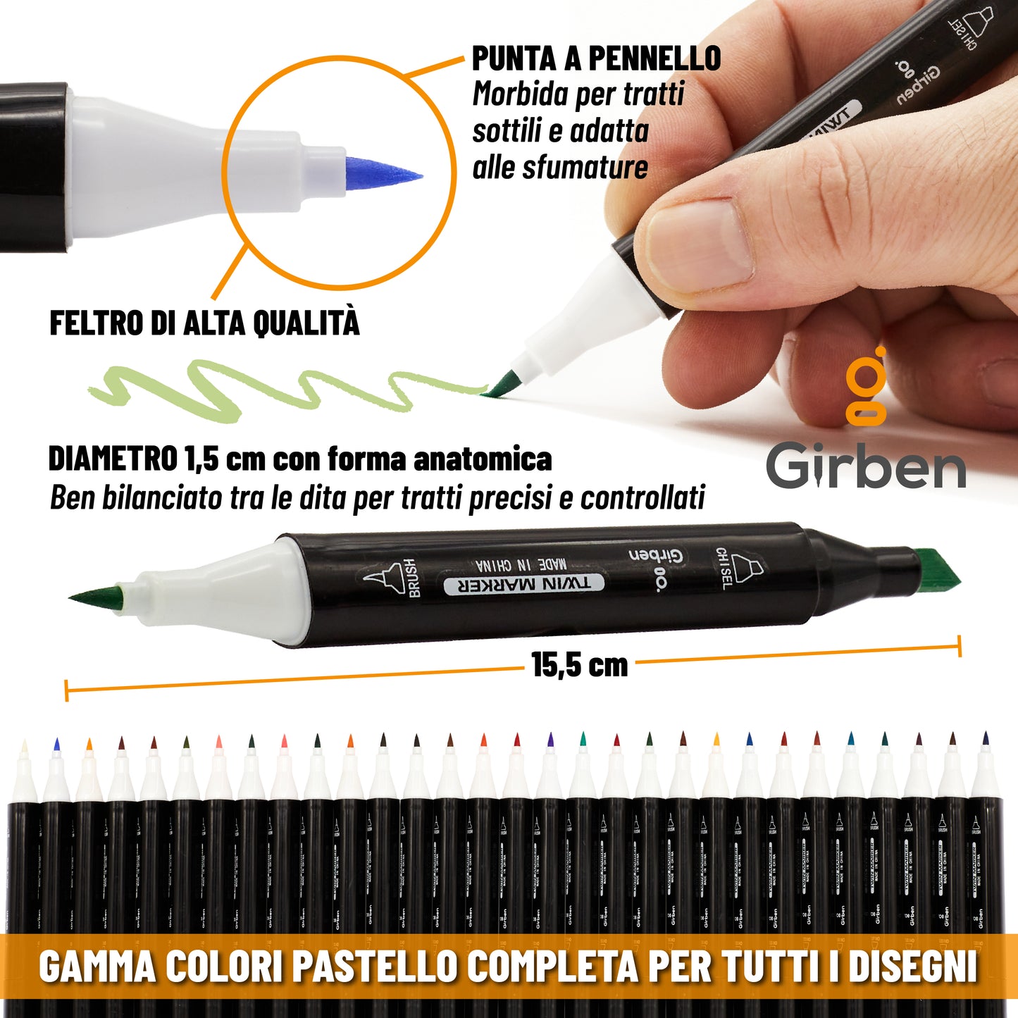 Markers Set Z - 30 colori pastello