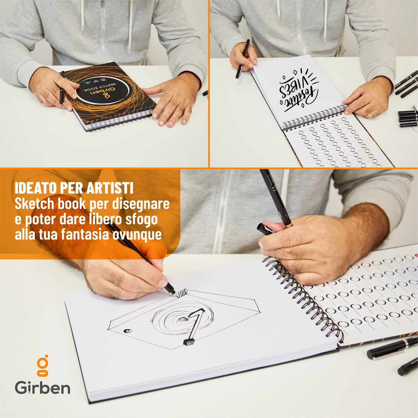 Sketchbook A4 x2 - 80 fogli 250gr/mq