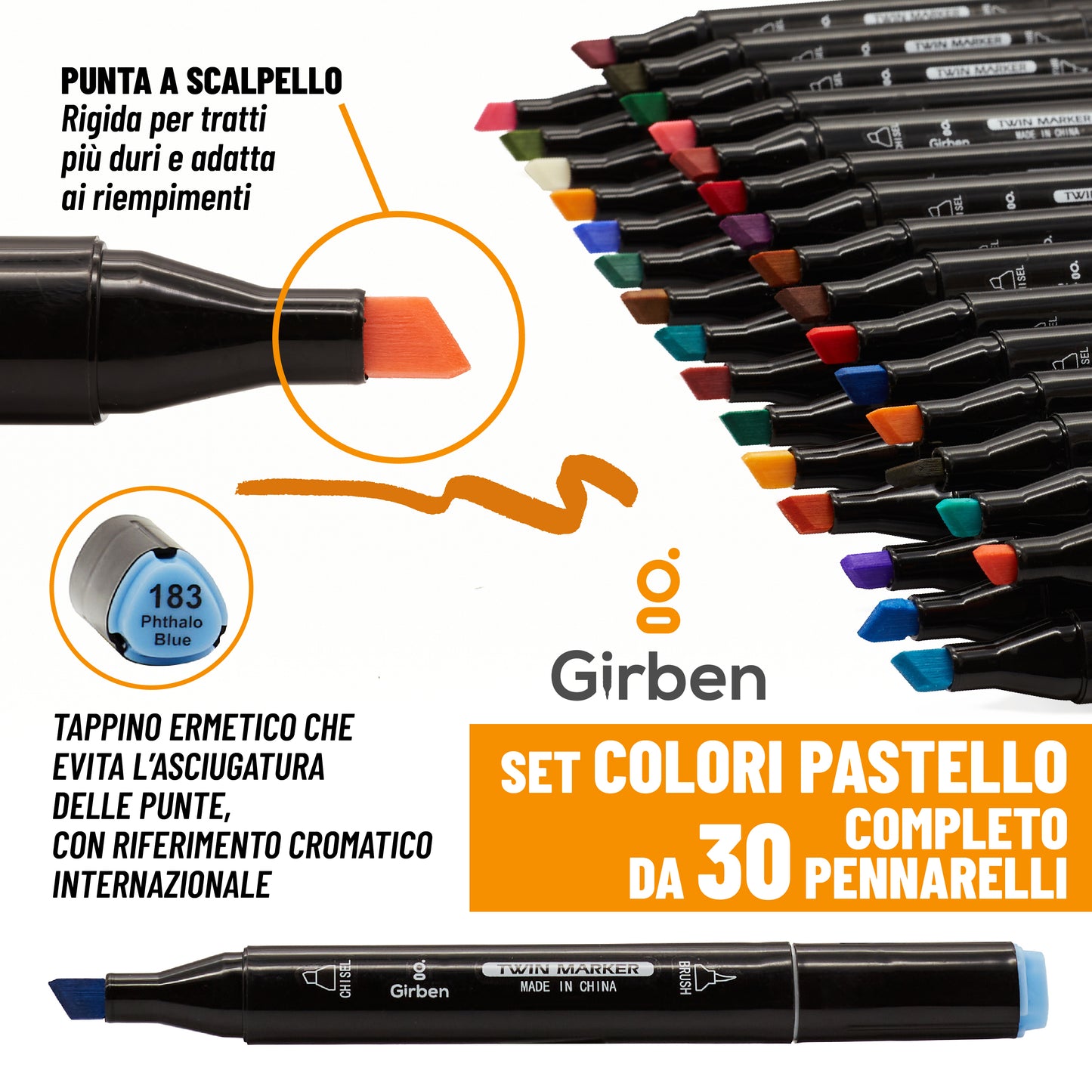 Markers Set Z - 30 colori pastello
