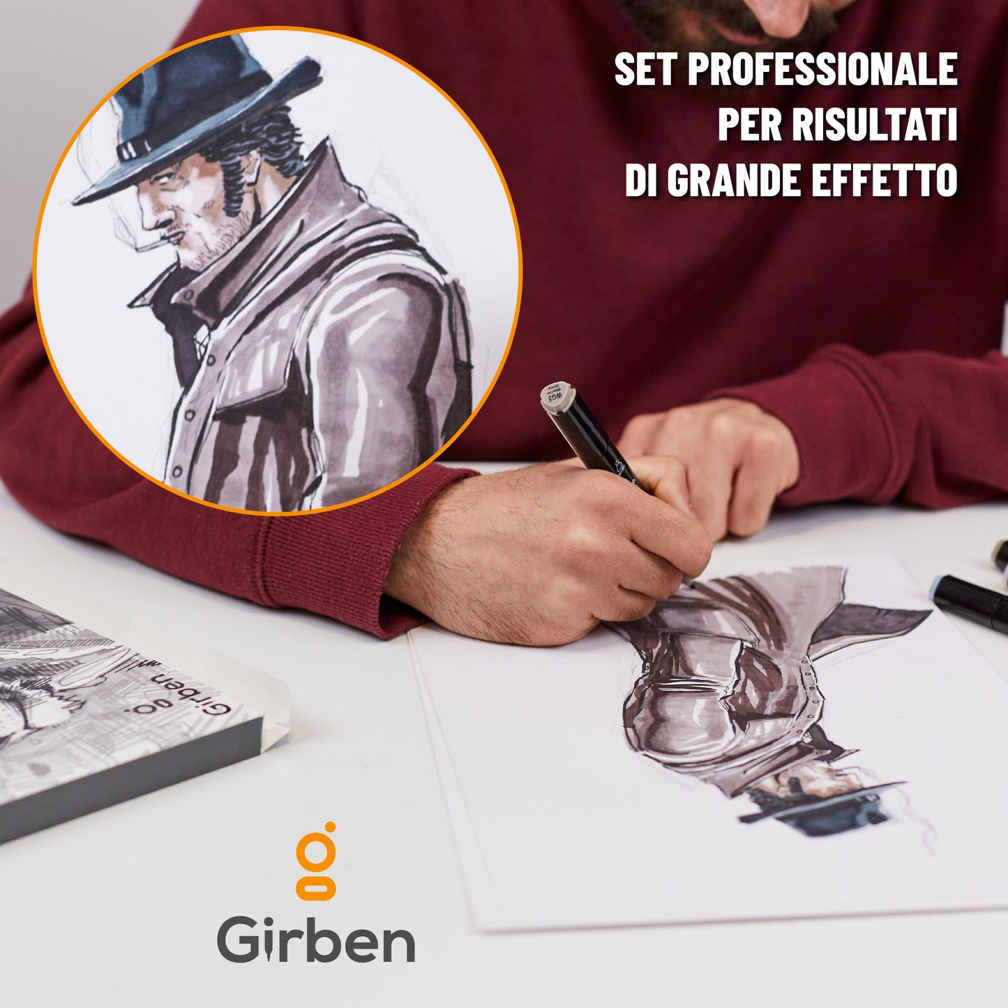 Markers Set G - 15 tonalità di grigio