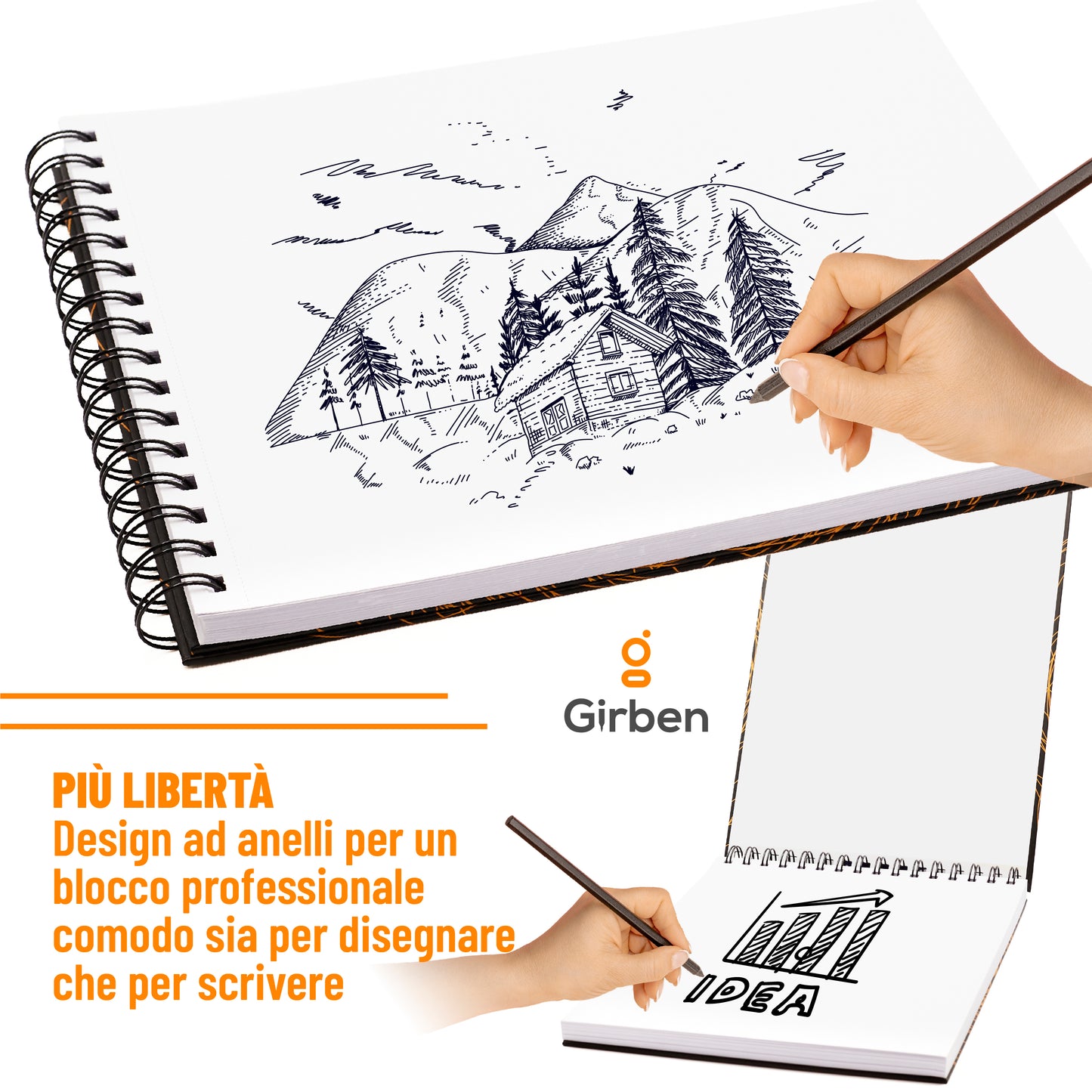Sketchbook A4 x2 - 80 fogli 250gr/mq