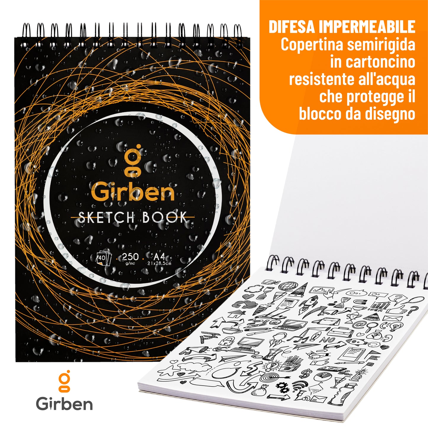 Sketchbook A4 x2 - 80 fogli 250gr/mq