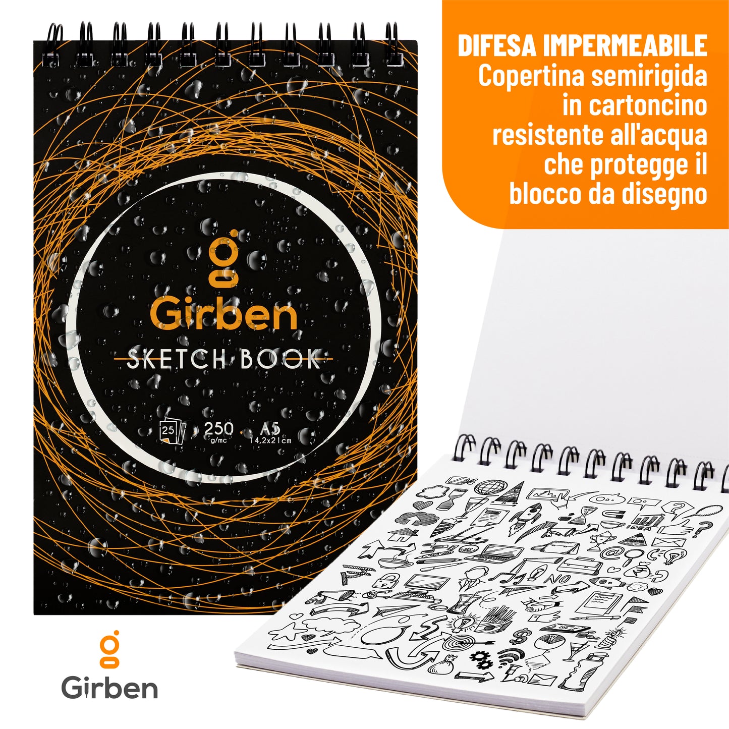 Sketchbook A5 x2 - 50 fogli 250gr