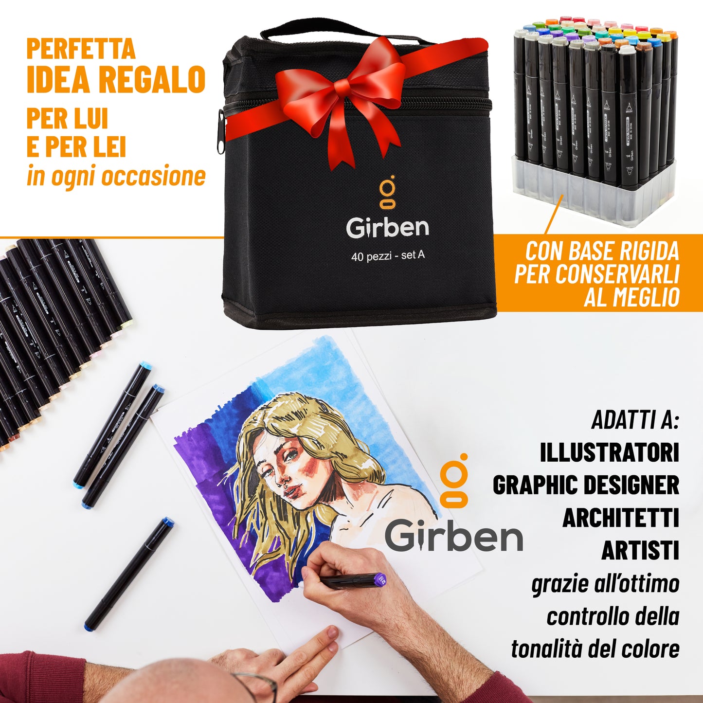 Markers Set A - 40 colori saturi