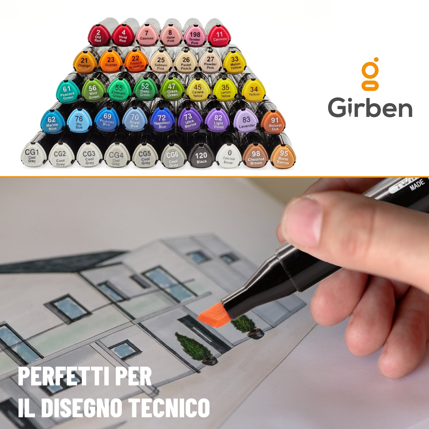 Markers Set A - 40 colori saturi