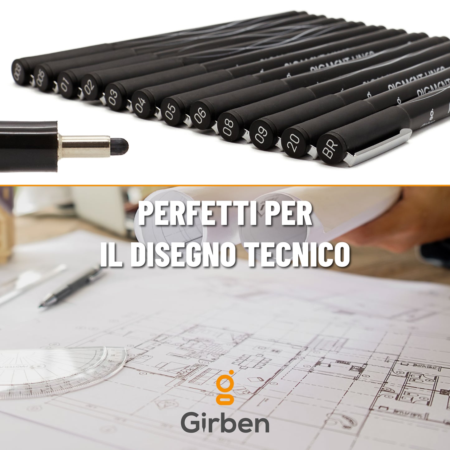 Pigment Liners - 12 spessori diversi