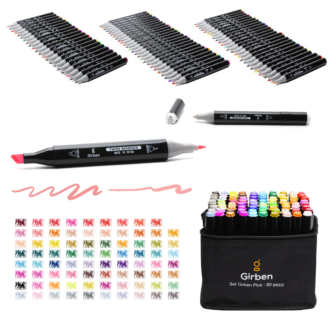Markers Set Plus - 80 colori