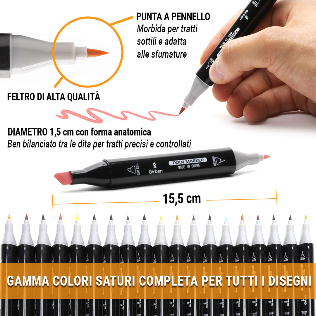 Markers Set Plus - 80 colori