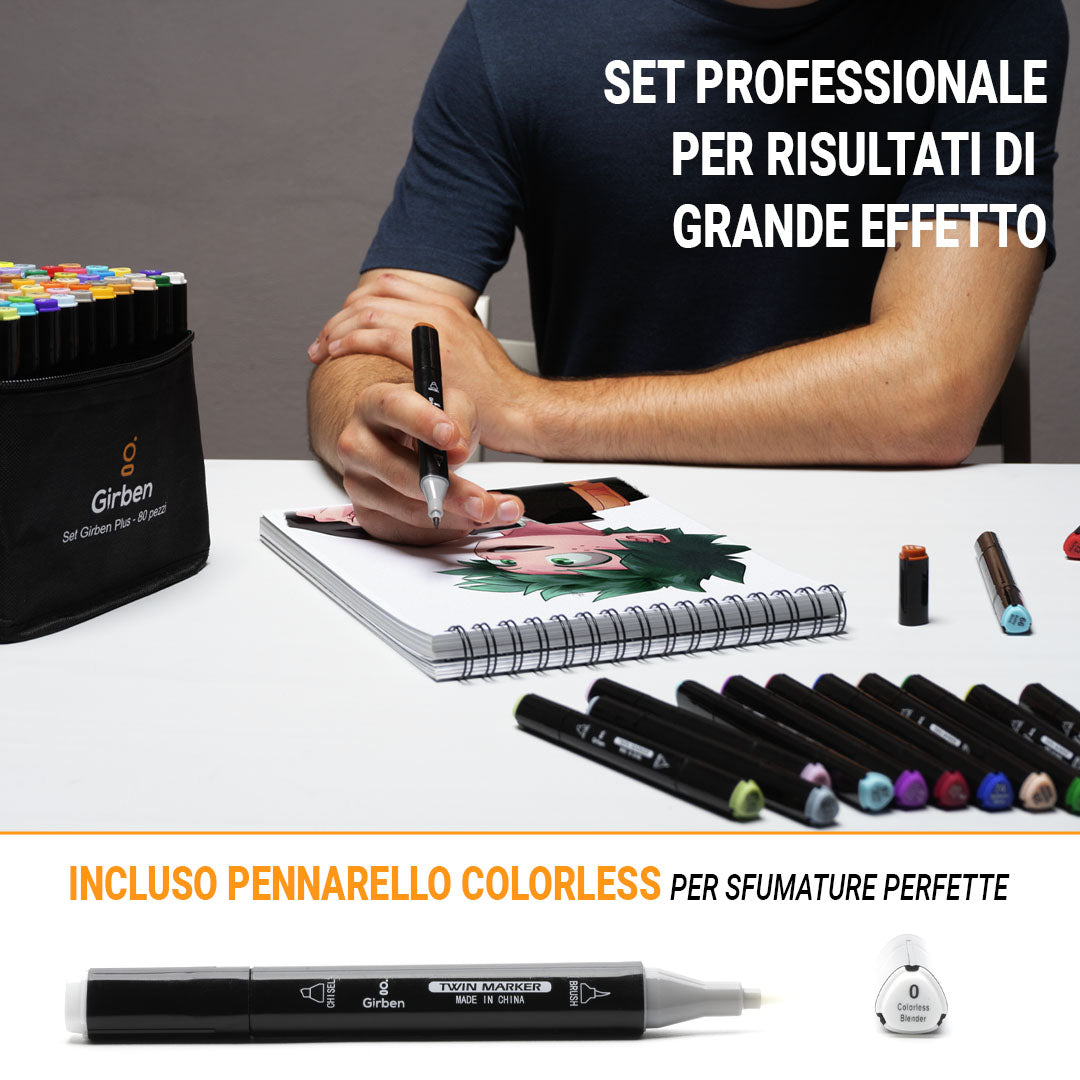Markers Set Plus - 80 colori