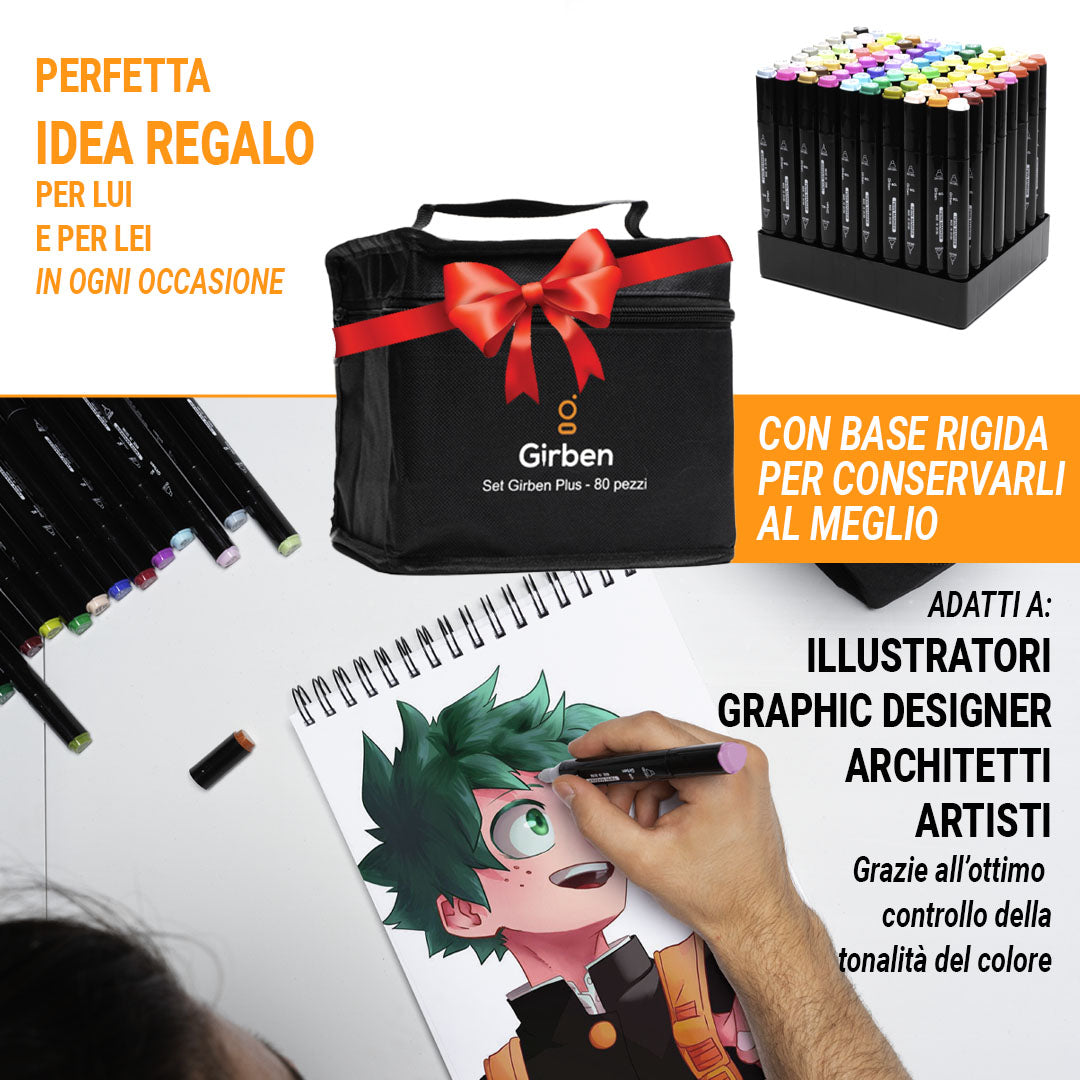 Markers Set Plus - 80 colori